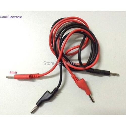 1 pair (2pcs) High quality Copper Dual 4mm banana plug silicone cable Voltage Test Cables 16A