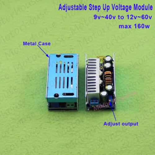 10A 160W DC-DC Boost Step-up Volt Converter Module 9V-40V to 12v 24v 36v 48v 60v