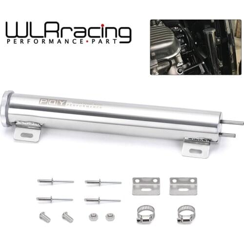 2"x13" Stainless Steel Radiator Overflow Tank Bottle Catch Can Car Modification Radiator Cooling Accessories VR-COT01