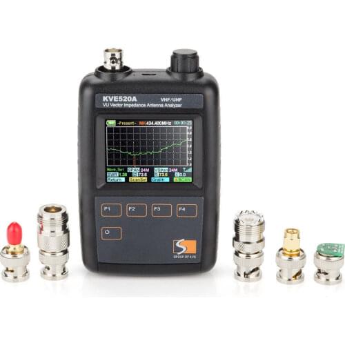 Baofeng Ham Antenna Analyzer KVE-520A Vector Impedance Analyzer & 5 Adapter 133-177/195-280/395-520Mhz Professional Ham Tester