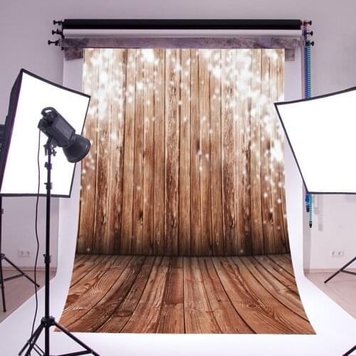 Photography Backdrops Bokeh Halos Shabby Weathered Stripes Wood Floor Seamless Newborn Background