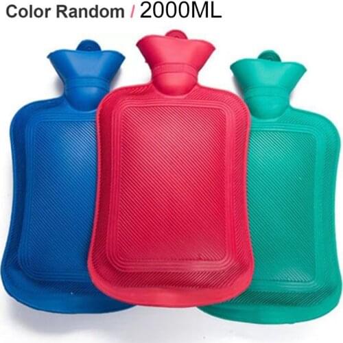 Hot Water Bottle 2000/1750 ML Rubber High Density Winter Hand Warmer Portable Thick Hot Water Bottle Girls Pocket Hot Water Bag
