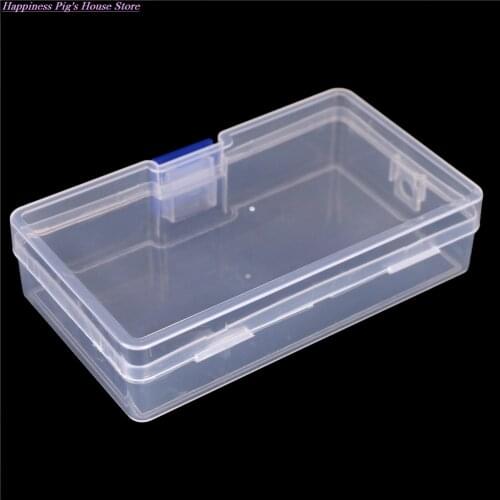 1pc Plastic Clear Transparent With Lid Mini Durable Collection Jewelry Necklace Storage Container Case Box Holder Craft Organize