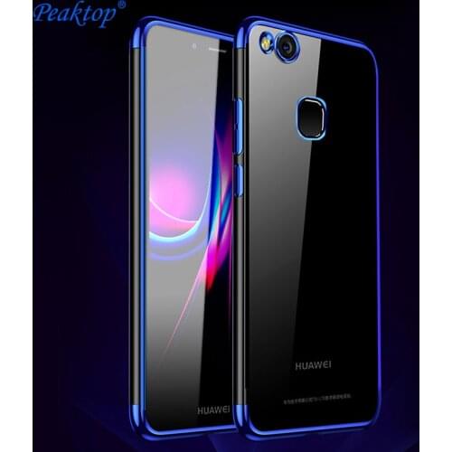 For Huawei P10 Lite Case Bumper P 10 Lite Cover Luxury Soft Silicone Transparent Platint Clear Cover For Huawei P10 Lite Case
