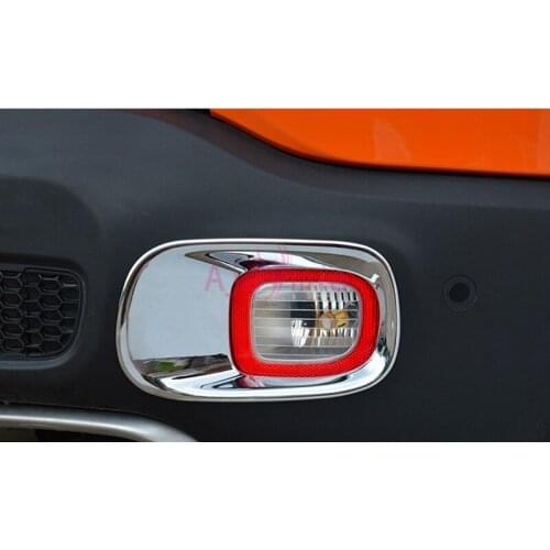 For Jeep Renegade 2016 2017 2018 Rear Fog Lamp Cover Light Overlay Trims Frame Chrome Car Styling Accessories