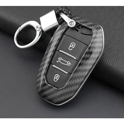 For Peugeot 508 3008 5008 Citroen C3 C4 C5 Aircross Grand C4 Picasso DS 4S 5 DS 3 7 Crossback Smart Car Key Case with Keychain