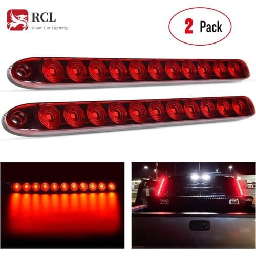 LT-10 2PCS/4PCS 16in 11 LED Red Trailer Light Bar for Park Stop Turn signals Tail Brake Light IP65 Truck Trailer Marker ID Bar