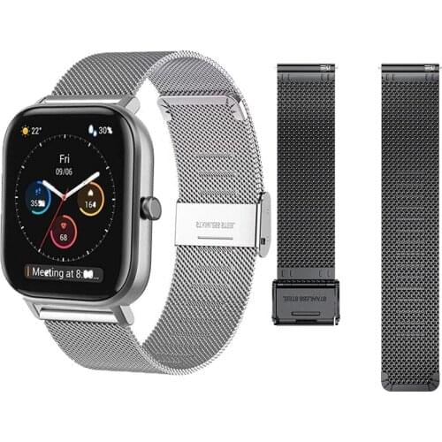 Metal Strap For Xiaomi Amazfit Bip Strap Milanese Loop Bracelet For Amazfit Gts 2/GTR 2/Bip Lite/Stratos 3 2 Quick Release Band