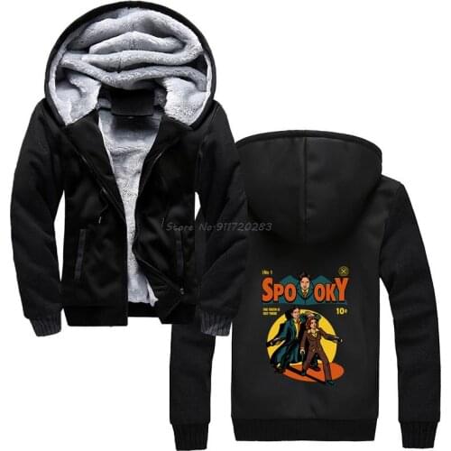 The X Files Truth Is Out There Hoodie Spooky Comic Mulder Scully Dana Fox Cases Tv Men Hoodies Winter Thick Hooded Sweatshirt