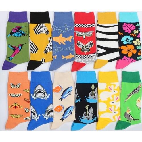 Mens Cotton Socks Funny Gifts Womens Print Animal Brid Christmas Set Winter Sock Warm From The Factory Dropshipping Contact Us