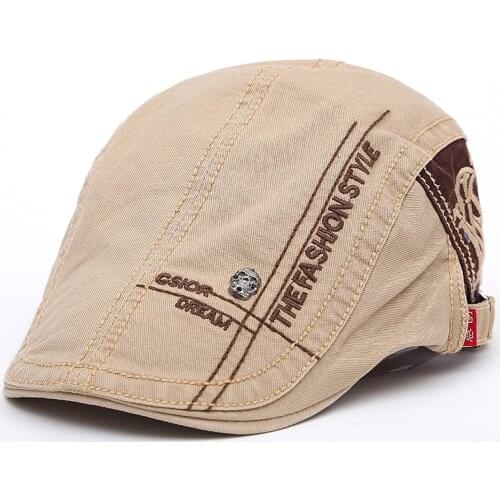 2021 New Summer Outdoor Sports Cotton Berets Caps For Men Casual Peaked Caps Letter Embroidery Berets Hats Casquette Cap