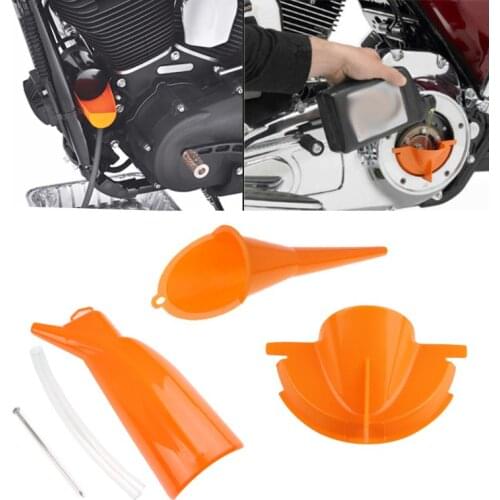 Orange Plastic Car Motorcycle Primary Case Oil Fill Funnel Tool For Harley Sportster 883 1200 XL XR Softail Dyna Touring Trike