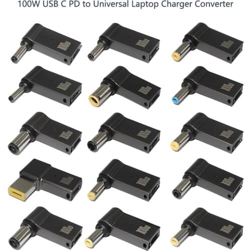 100W USB C PD Fast Charging Plug for Laptop Type C Female to Universal Laptop Power Adapter Connector Jack Converter
