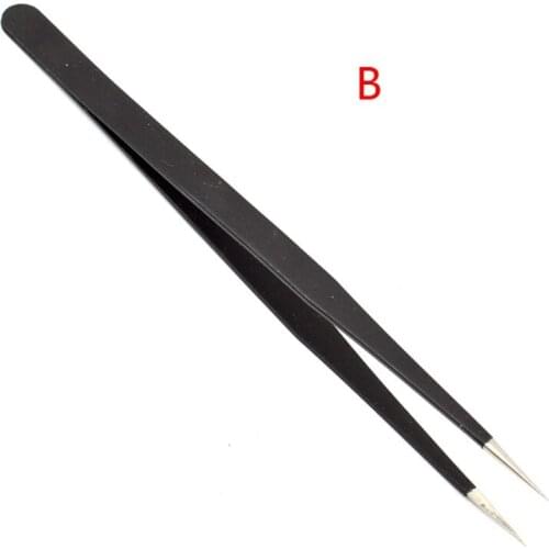 ESD-15 Anti-Static Steel Curved Bent Tip Tweezer Jewelry Nipper Repair Hand Tool B85C