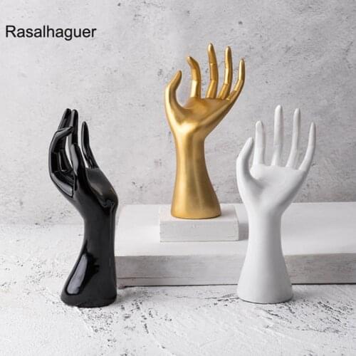 2020 New Mannequin Resin Hand 3Colors Gfit Jewelry Display Stand Holder Ring Necklace Bracelet Bangle Watch Jewelry Storage
