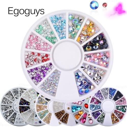 Mixed Color Crystal Nail Art Rhinestones Irregular AB Strass Jewelry Diamond Gems Beads Pearls Nail Decorations Chameleon Stones