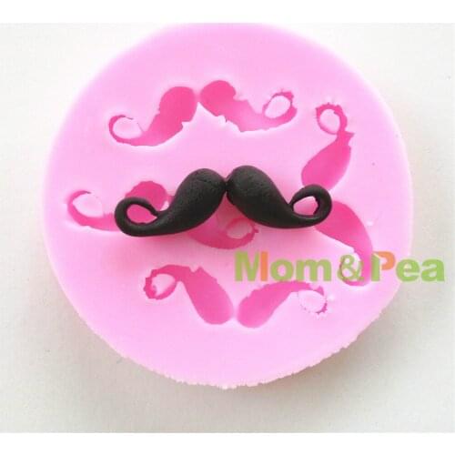Mom&Pea 0608 Free Shipping Mustache Silicone Mold Cake Decoration Fondant Cake 3D Mold Food Grade DIY Silicone Mould