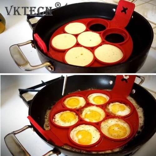 Silicone 4/7/10 Hole DIY Pancake Maker Bake Cake Mold Kids Mini Egg Tools Baking Kitchen Accessories Silicone Forms Mold Baking