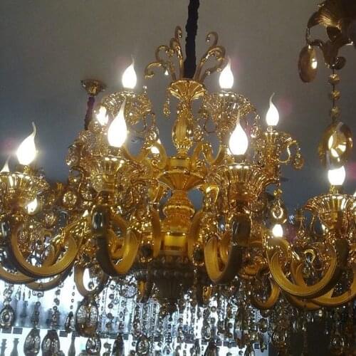 Modern gold chandeliers Crystal lustre de cristal large Luxury Chandelier Light Living Room hotel led Glass Suspension Light