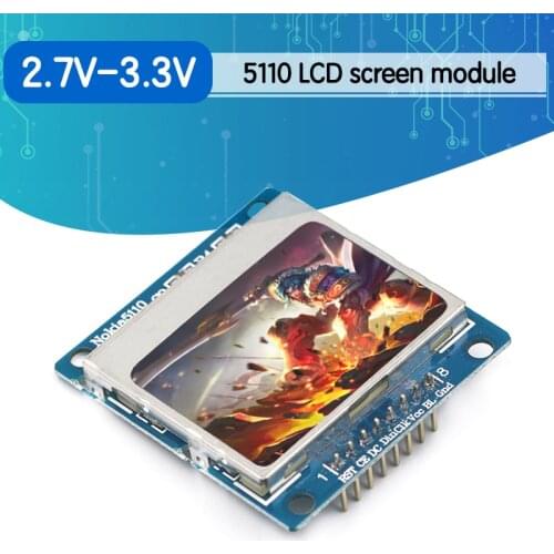 Smart Electronics LCD Module Display Monitor Blue backlight adapter PCB 84*48 84x84 lcd 5110 N0kia 5110 Screen for Arduino