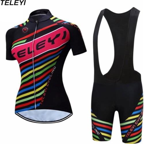 TELEYI Bike Team Cycling Jersey/Cycling Clothing With Bib Shorts Men Bike Outdoor Sportswear Maillot Riding Ropa Ciclismo CC6307
