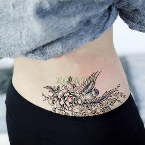 Waterproof Temporary Tattoo Sticker cute bird animal flower colorful fake tatto flash arm tatoo body art for girl women men