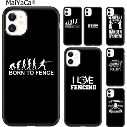 MaiYaCa Funny Fencing sport Evolution Phone Case For iPhone SE 6s 7 8 plus X XR XS 11 12 pro max Samsung Galaxy S8 S9 S10 shell