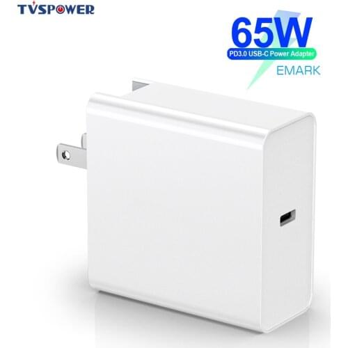 65W 20V 3.25A USB Type C PD 45W Fast Charger QC 3.0 Power Laptop Adapter for Macbook Pro/Asus/lenovo thinkpad/HP/DELL XPS/Xiaomi