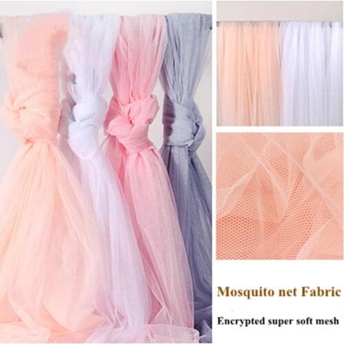 1 Meter Encrypted Mosquito Mesh Fabric Soft Gauze Net Cloth Wedding Skirts Curtain Decorations dresDIY Material Lace Muslin Veil