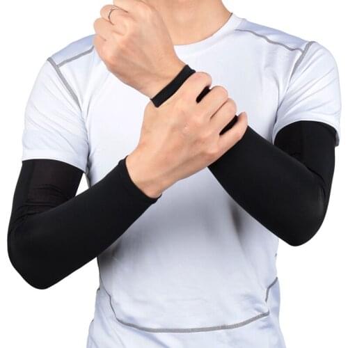 1PCS Breathable Basketball Elbow Pad Quick Dry UV Protection Running Arm Sleeves Fitness Armguards Sports Cycling Arm Protector