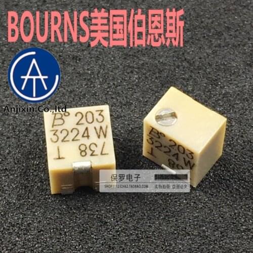 10pcs 100% orginal new real stock BOURNS 3224W-1-203E 20K multi-turn high precision adjustable resistance potentiometer