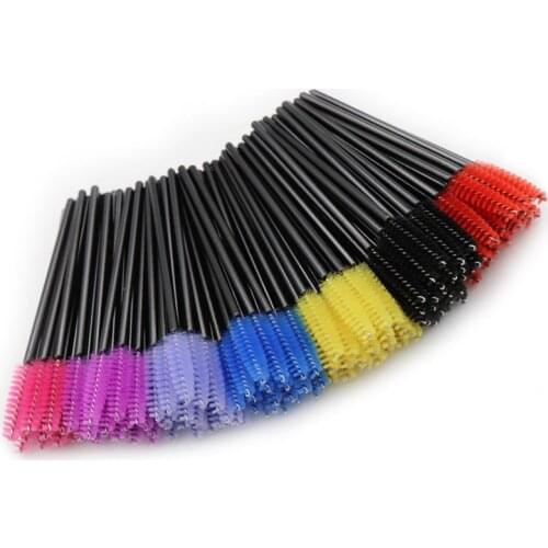 Hotting 1000pcs Eyelash Extension Disposable Eye lashes Make Up Brushes Eyebrow Mascara Wand Applicator flexible can be bent