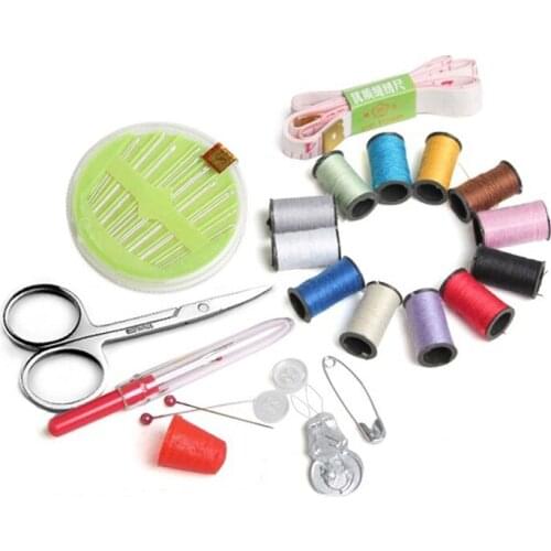 24Pcs/Set Sewing Kit for Travel Beginners Emergency DIY Sewing Supplies Storage Box Portable Mini Needle and Thread Kit EIG88