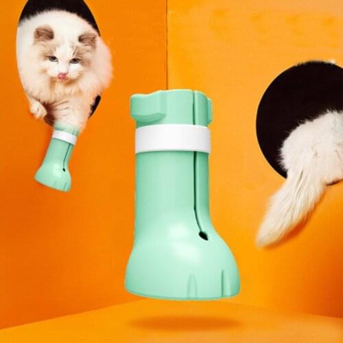 4Pcs Anti-biting Bath Washing Cat Claw Cover Nails Foot Cover Pet Paw Protector for Anti-Scratch Cat Shoes Boots Pet Supplies