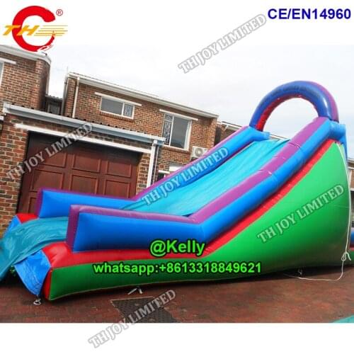 Free door shipping inflatable water slide slide into pool for sale, commercial wet inflatable slide for swimming pool