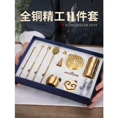 Pure Copper Incense Burner Incense Seal Tools Sandalwood Powder Furniture Yoga Office Relax