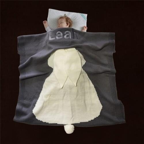 Baby Blankets Newborn Swaddle Baby Wrap knitted Blanket For Kid Rabbit Cartoon Plaid Infant Toddler Bedding Swaddling