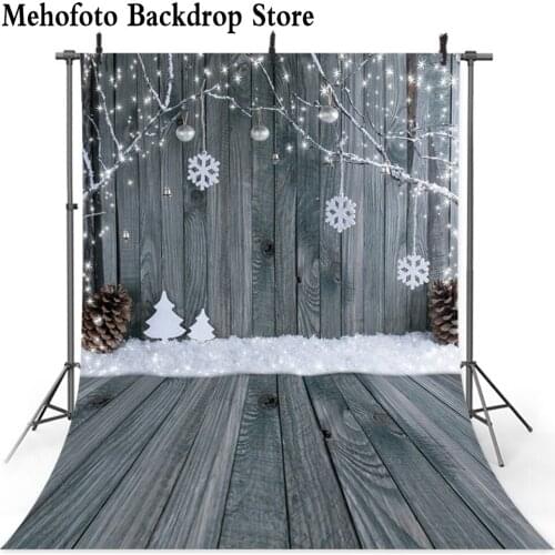 Neoback Wooden Board Photo Background White Snow Photography Backdrop Vintage Newborn Baby Shower Photo Video Studio 139