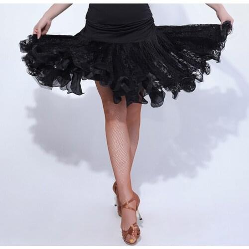 H2660 Women Latin Dance Skirt Adult Female Spring New Style Square Dance Tassels Skirts Dancing Practice Performance Clothes