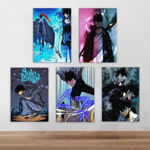 Hd Prints Pictures Wall Artwork Japan Anime Canvas Painting Solo Leveling Poster Home Decoration Modular For Living Room Framed