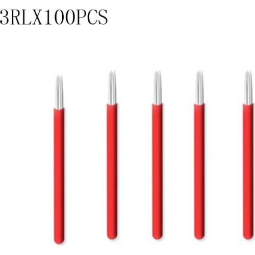 Microblading Tebori Needles Manual Needle for Fog Eyebrow Blade Round Needles for Permanent Makeup 100pcs