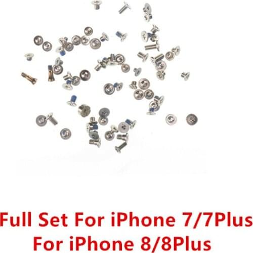 Back Cover Dock Connector Bottom Dock Screw For iPhone 7 8 Plus Complete Screws Full Set Replacement Repair Parts