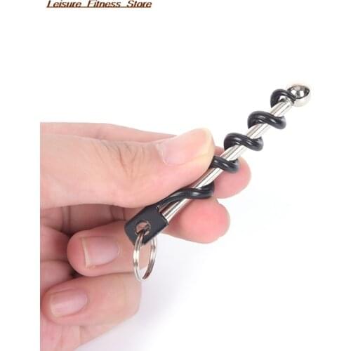 Mini EDC Stainless Steel Cork Screw Red Wine Bottle Opener Outdoor Keyring Tool Multi-functional Camping Survival Equipment Tool