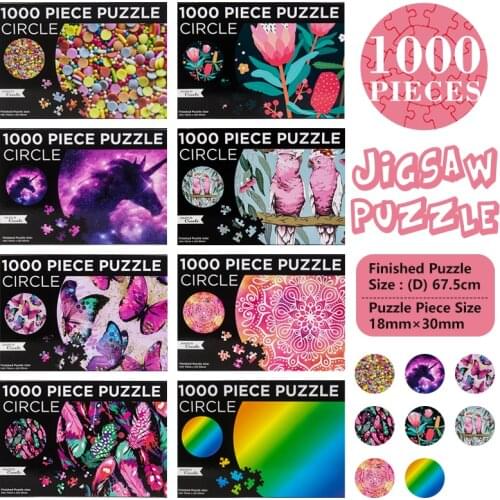 70*50cm Jigsaw Puzzles 1000 Pieces Assembling Picture Round Shape Creative Puzzles Toys for Adults Kids Games Educational Toys