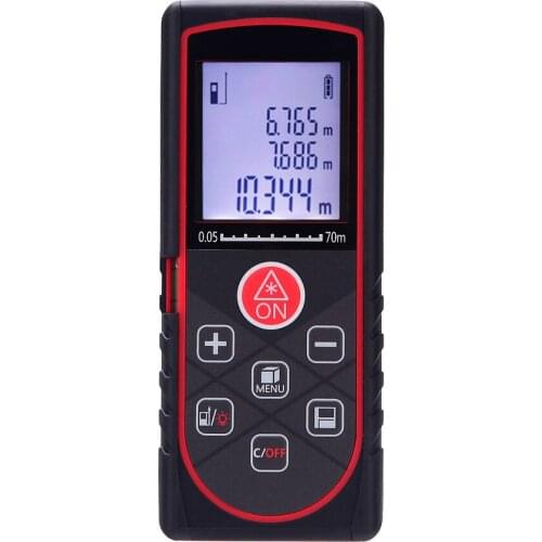 80m/262ft Mini Handheld Digital Laser Distance Meter High Precision Range Finder Area Volume Measurement Level Bubble