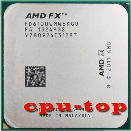 Free Shipping AMD FX-Series FX6100 3.3GHz SIX-Core CPU Processor FX 6100 FD6100WMW6KGU 95W Socket AM3