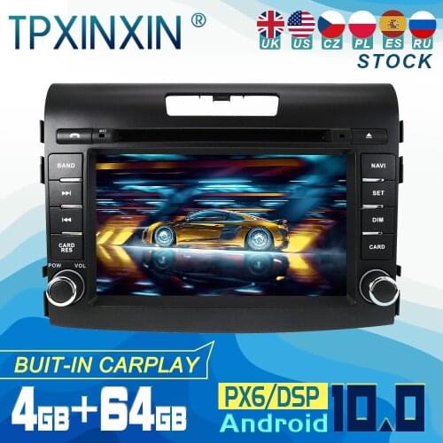 PX6 For Honda CRV 2012-2016 Android 10 Carplay Radio Player Car GPS Navigation Head Unit Car Stereo WIFI DSP BT