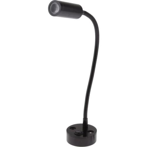 Adjustable 3W 12V Gooseneck LED Reading Light for Home RV Camper Marine Boat Motorhome