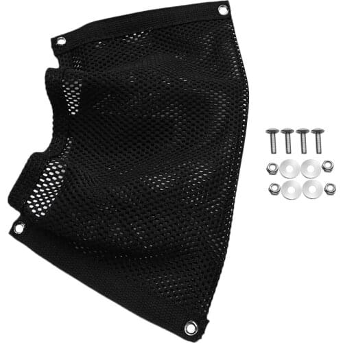 Adjustable Black Nylon Storage Mesh Bag Side Pouch Organizer for Marine Boat Yacht Kayak Canoe Dinghy Gear Accessories