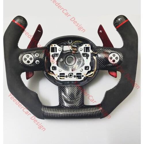 Cuatomized Carbon Fiber Steering Wheel Alcantara Leather Replacement For Mini JCW Coupe Paceman 2012-2020